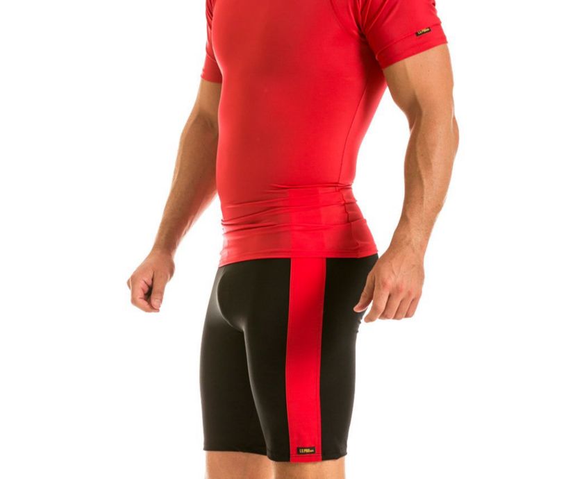 Men Compression Color Block Shorts