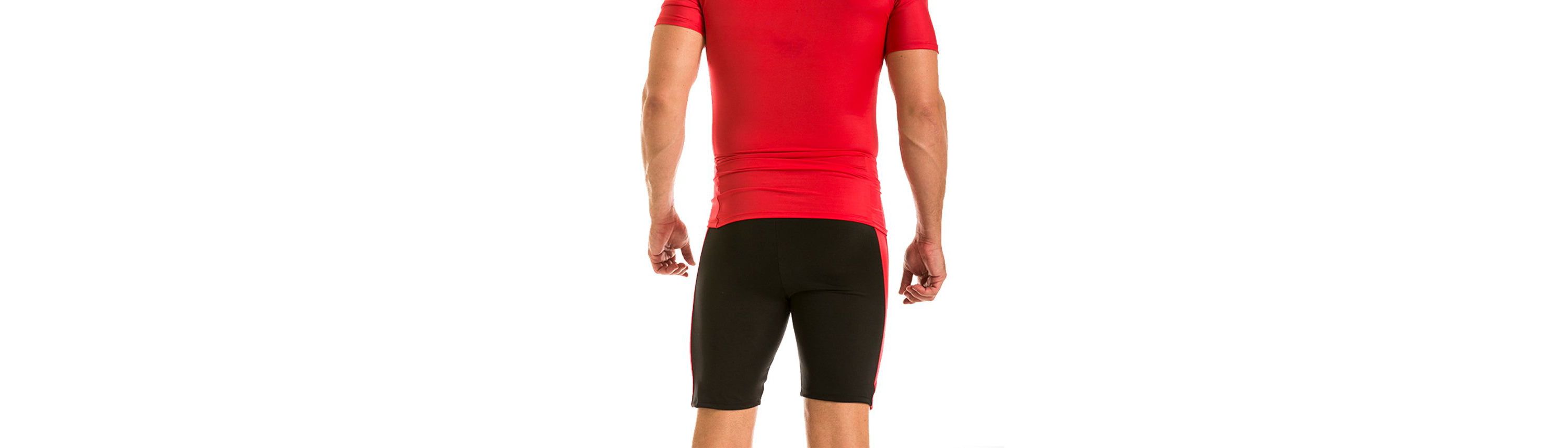 Men Compression Color Block Shorts