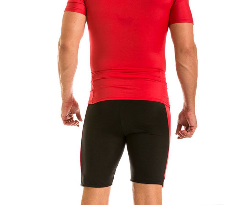 Men Compression Color Block Shorts