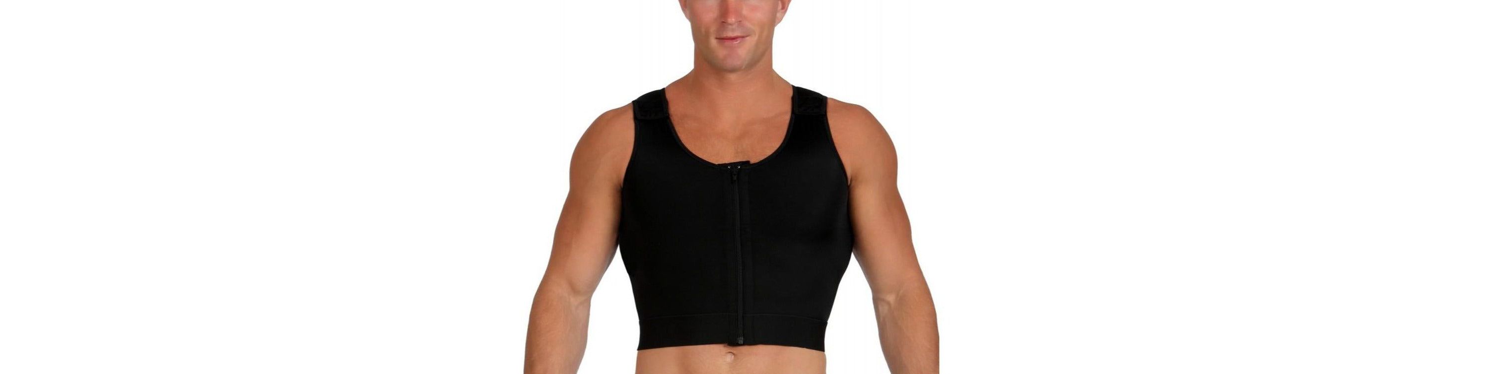 Men Compression Front Zip Cropped Vest