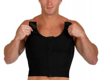 Men Compression Front Zip Cropped Vest