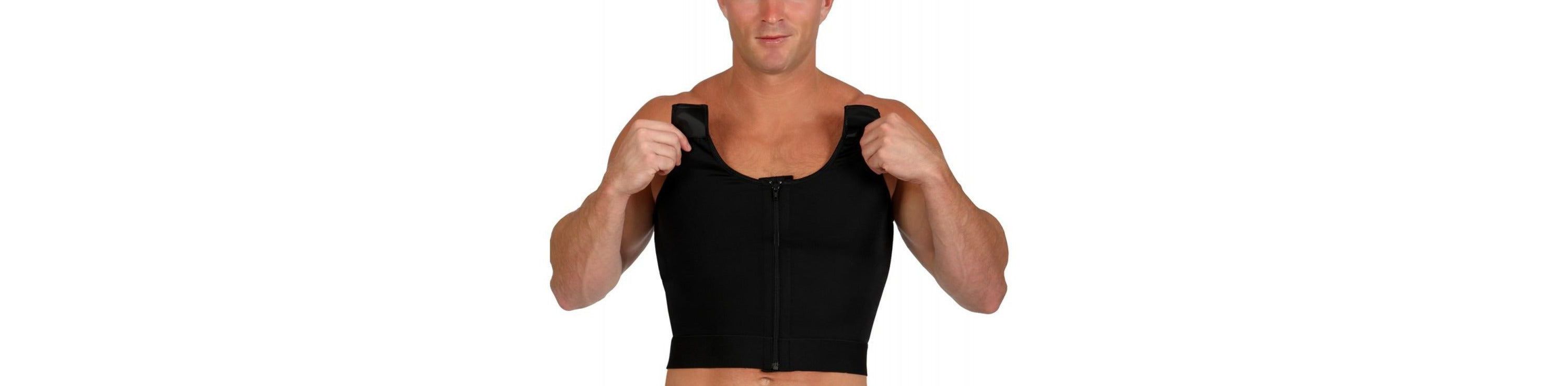 Men Compression Front Zip Cropped Vest