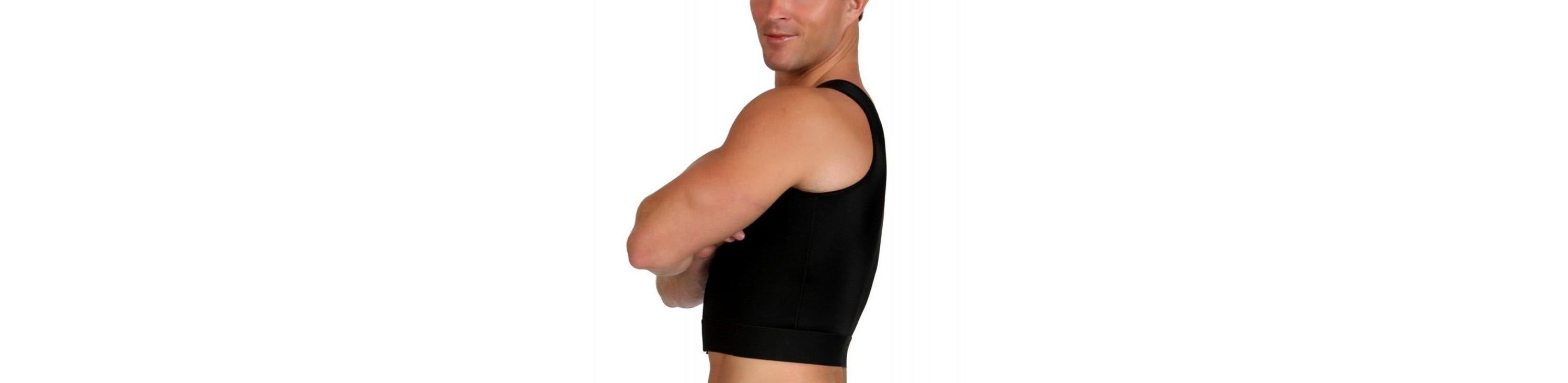 Men Compression Front Zip Cropped Vest