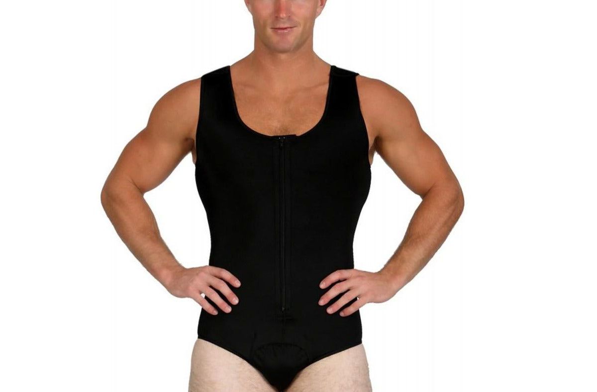 Men Compression Front Zip Bodysuit