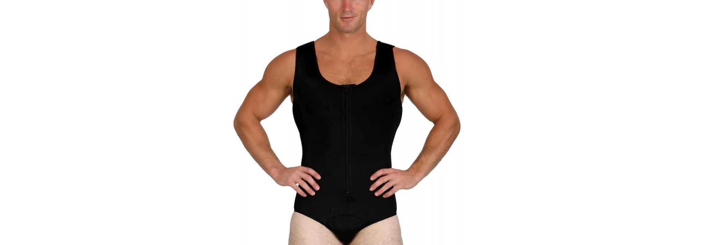 Men Compression Front Zip Bodysuit