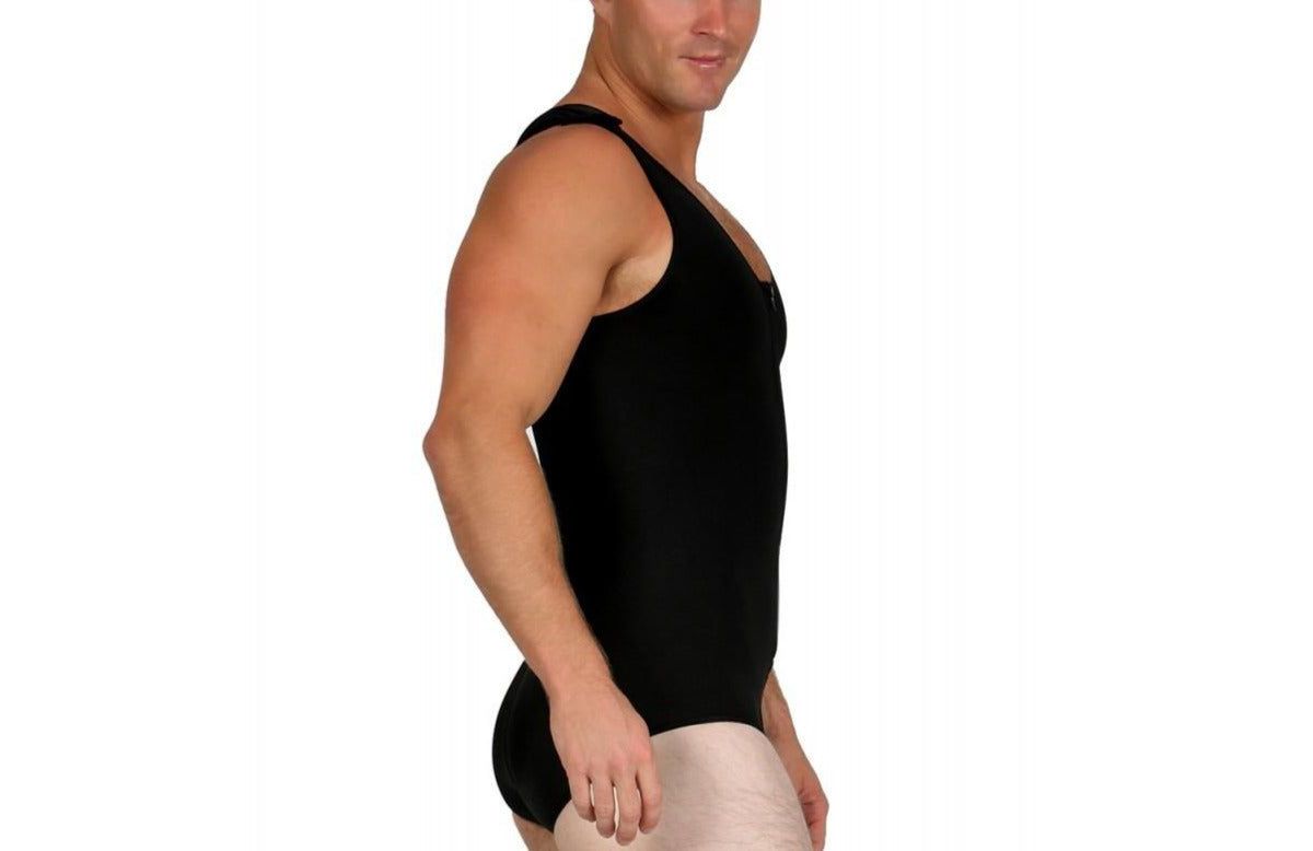 Men Compression Front Zip Bodysuit