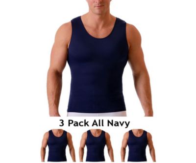 Insta Slim Men's 3-Pack Compression Muscle Tank Tops