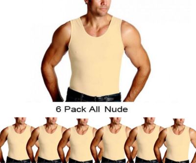 Insta Slim Men's 6-Pack Compression Muscle Tank Tops, 3XL