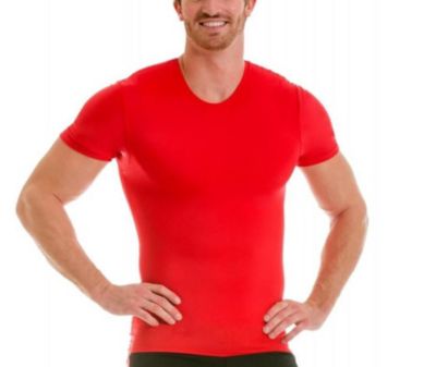 Insta Slim Big & Tall Men Activewear Short Sleeve Crewneck, Red, Small