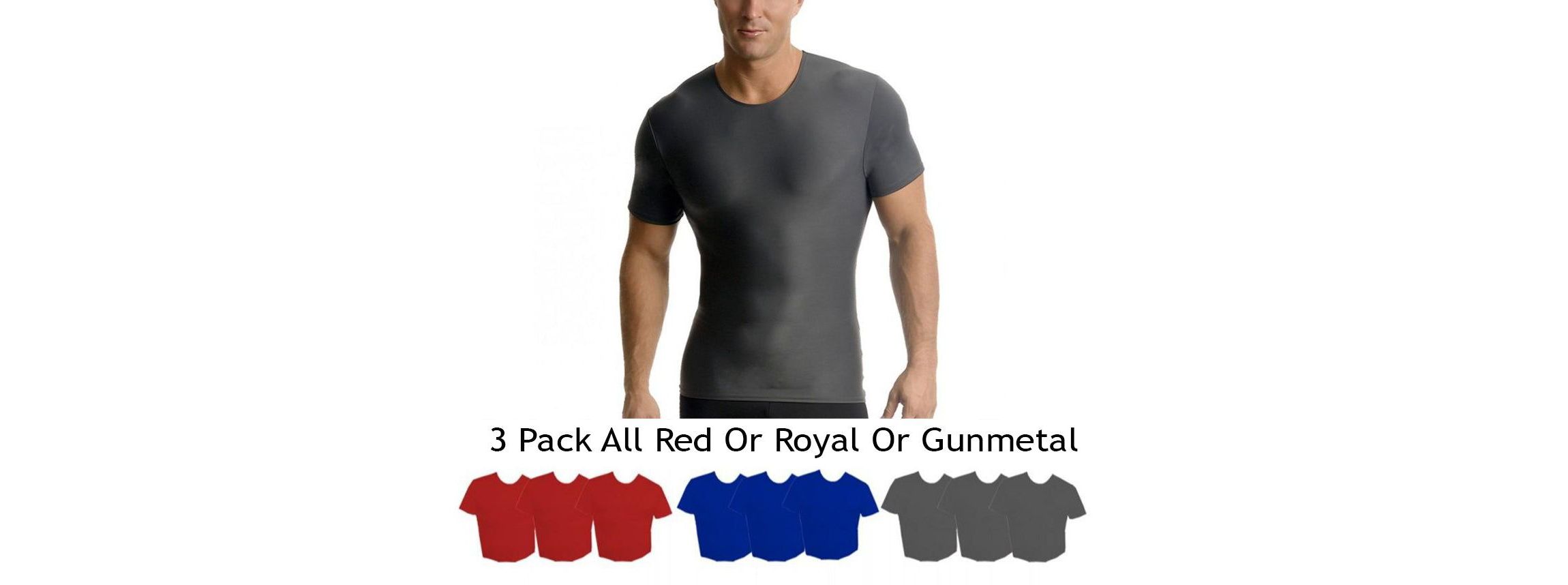 3-Pack Active Compression Short Sleeve Crewnecks