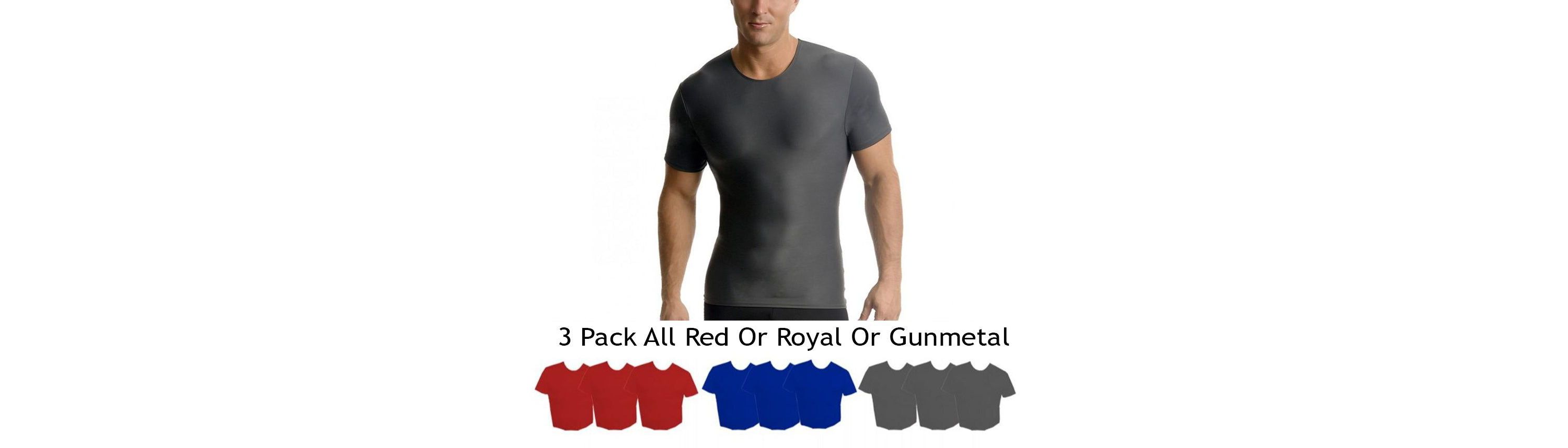 3-Pack Active Compression Short Sleeve Crewnecks