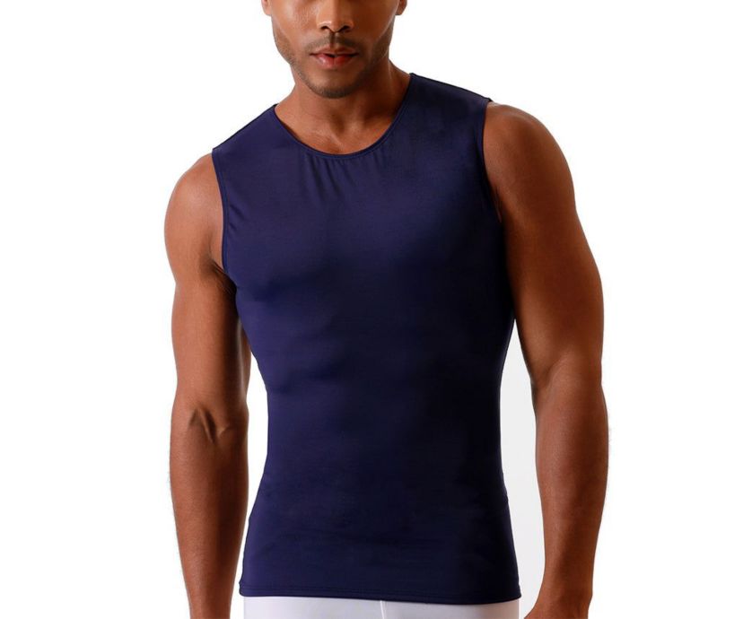 Men Compression Sleeveless Crewneck