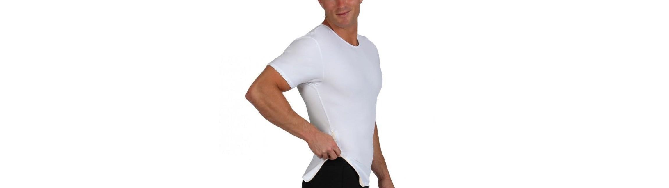 Men Compression Side Zip Crewneck