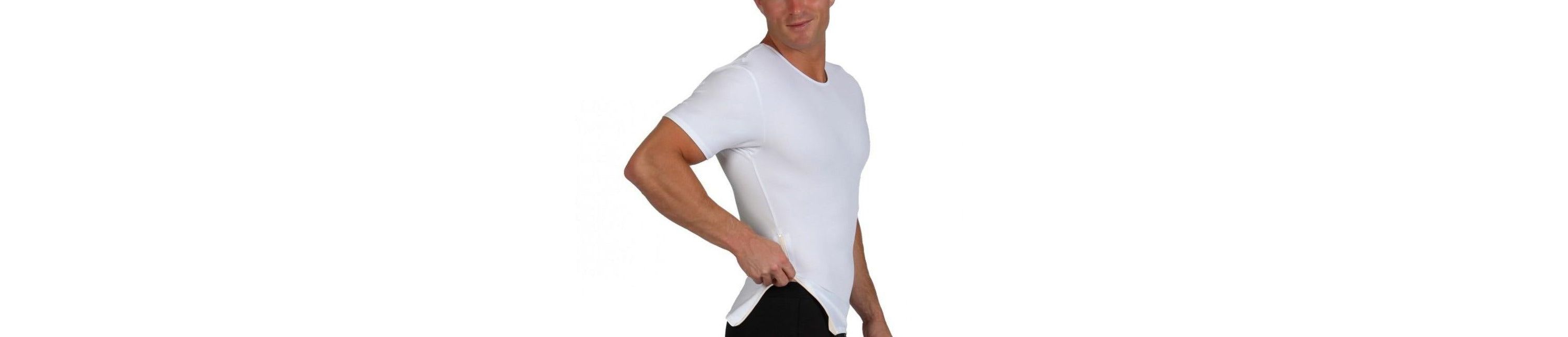 Men Compression Side Zip Crewneck