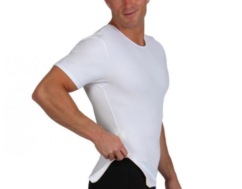 Men Compression Side Zip Crewneck