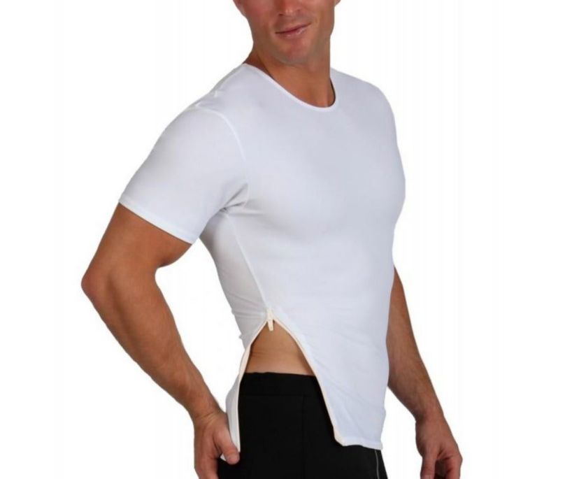 Men Compression Side Zip Crewneck