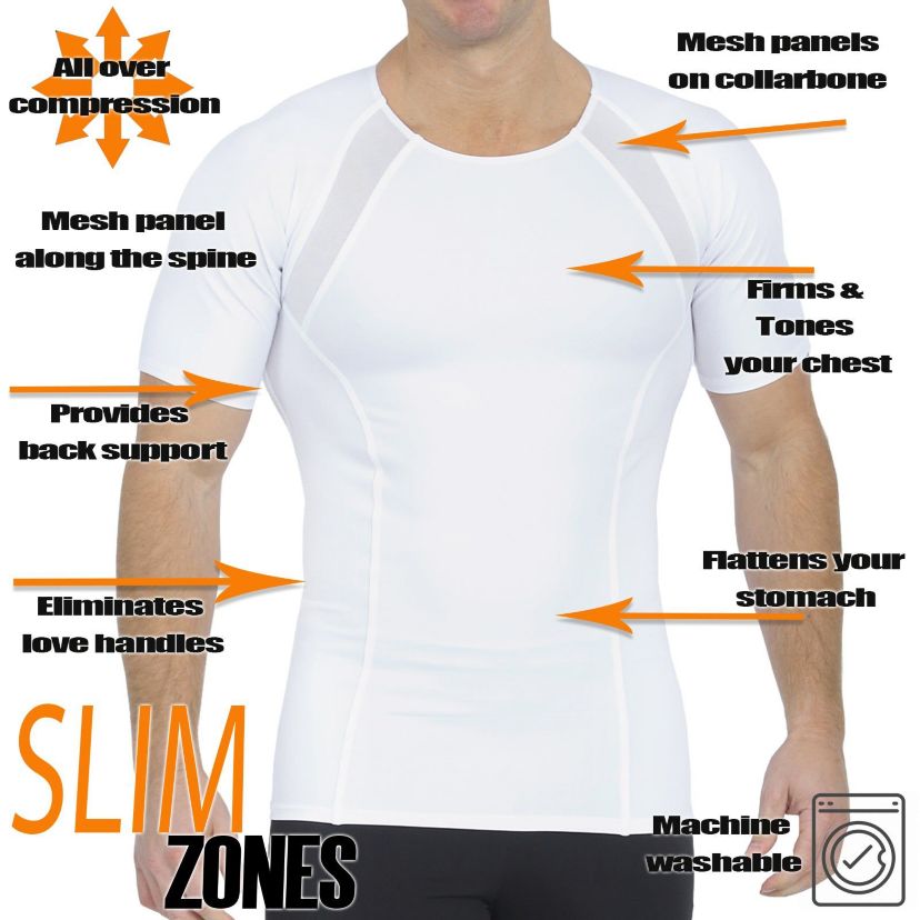 Men Mesh Panel Short Sleeve Crewneck