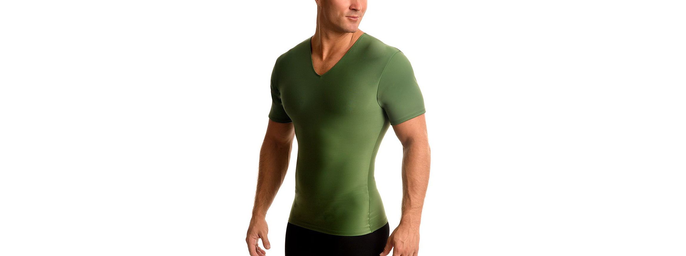 Men Active Compression Short Sleeve V-Neck