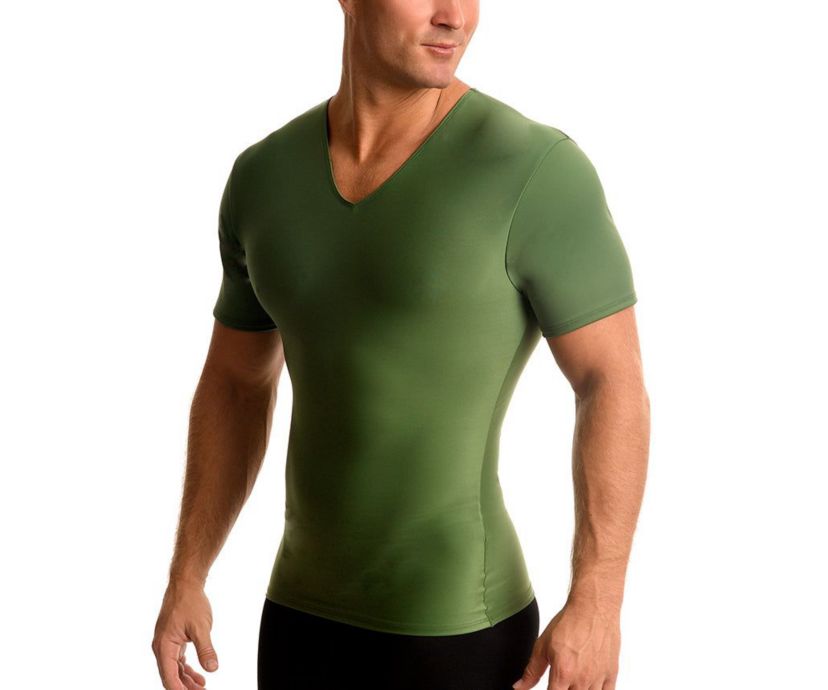 Men Active Compression Short Sleeve V-Neck