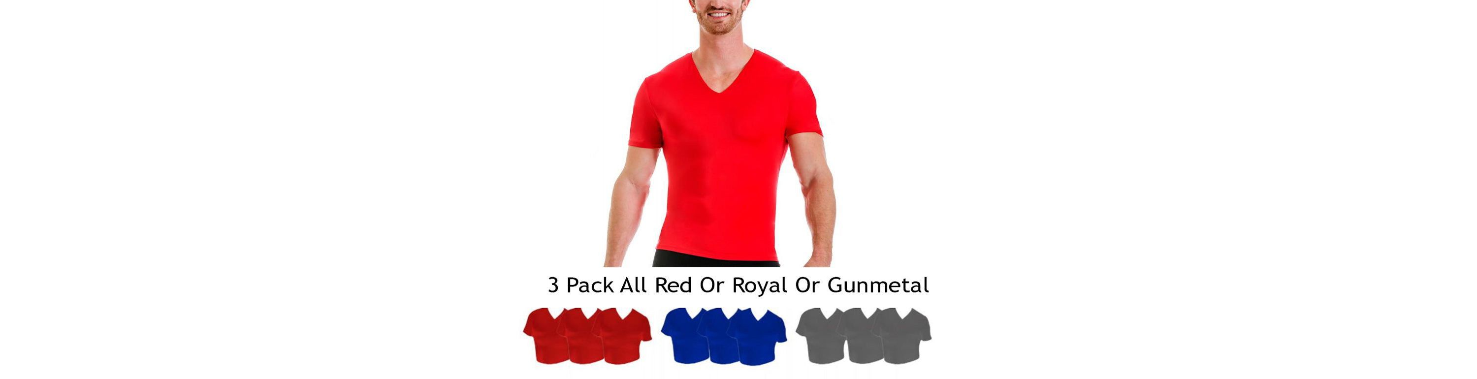 Big & Tall 3-Pack Activewear Short Sleeve V-Necks