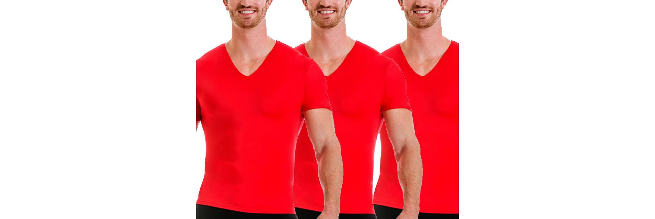 Big & Tall 3-Pack Activewear Short Sleeve V-Necks