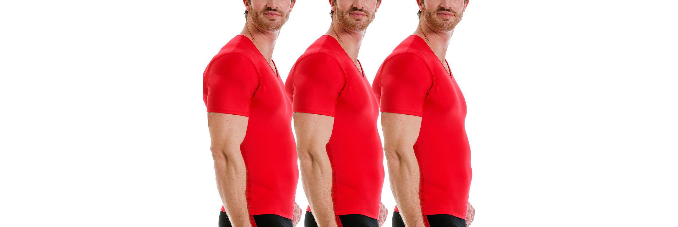 Big & Tall 3-Pack Activewear Short Sleeve V-Necks