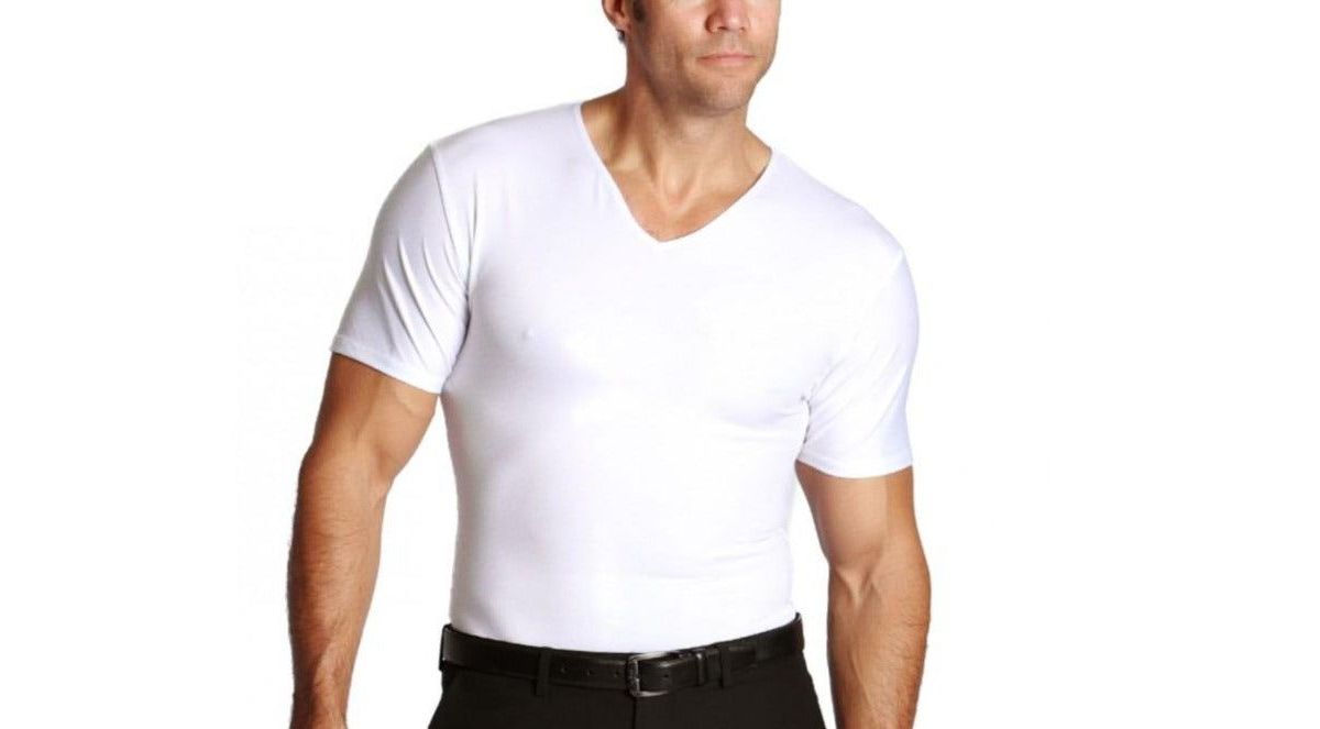 Big & Tall Men Compression Short Sleeve V-Neck