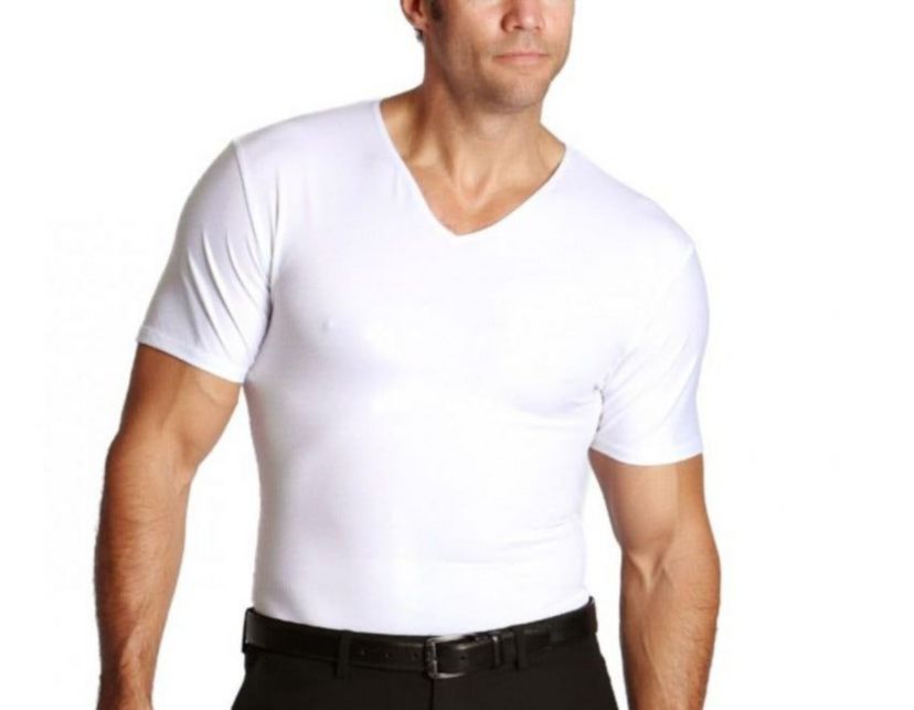 Big & Tall Men Compression Short Sleeve V-Neck
