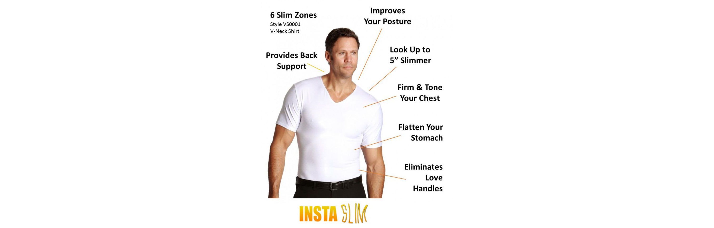 Big & Tall Men Compression Short Sleeve V-Neck
