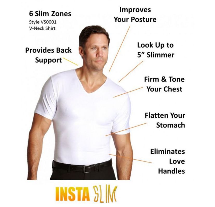 Big & Tall Men Compression Short Sleeve V-Neck