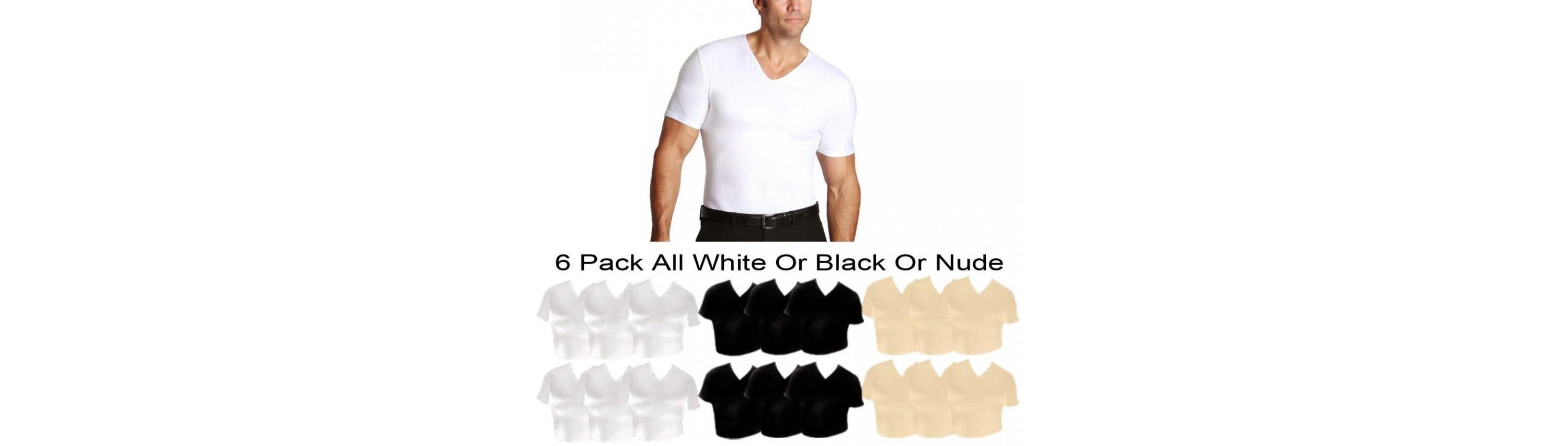 6-Pack Compression Short Sleeve V-Necks