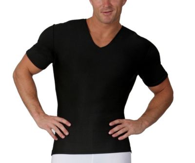 Men Side Zip Short Sleeve V-Neck