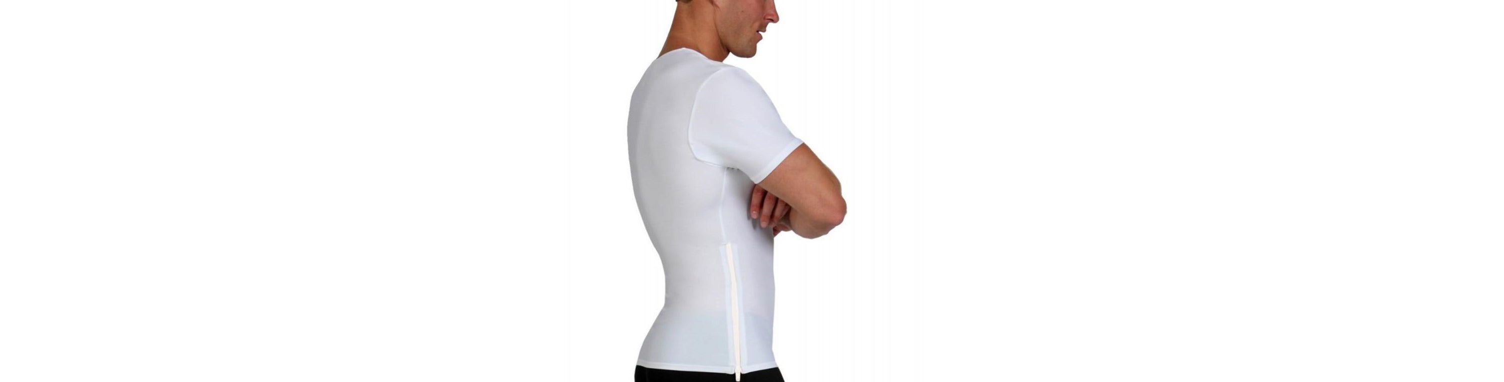 Men Side Zip Short Sleeve V-Neck