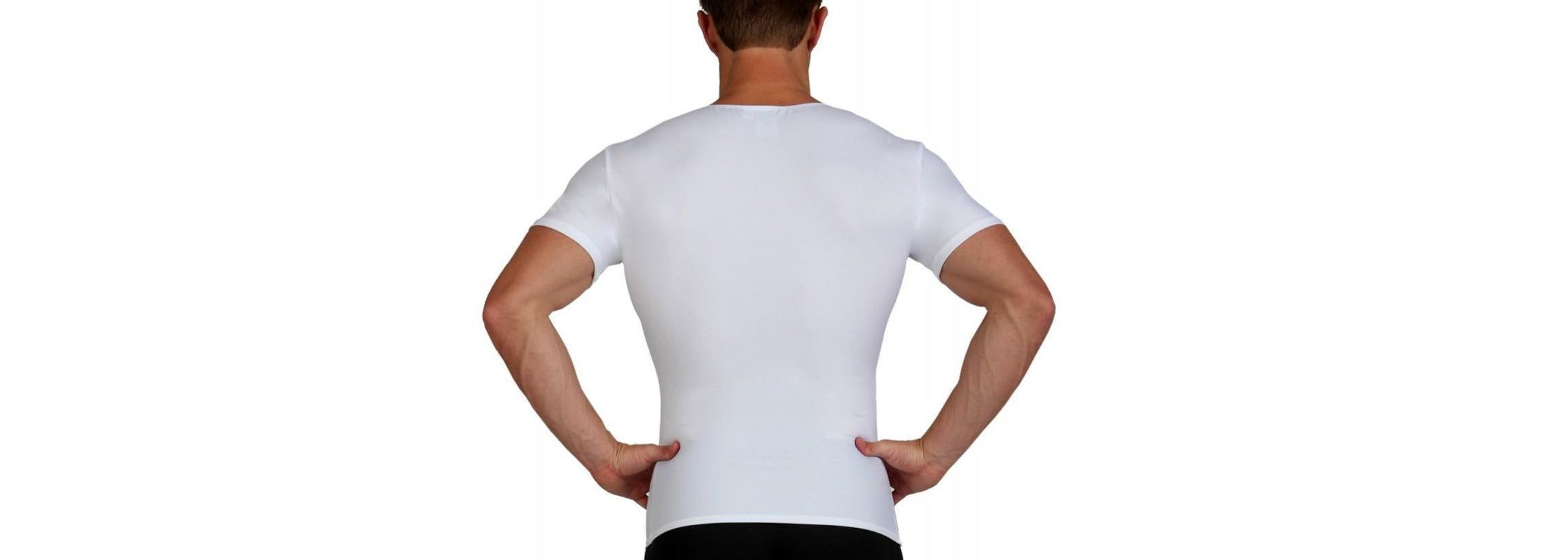 Men Side Zip Short Sleeve V-Neck