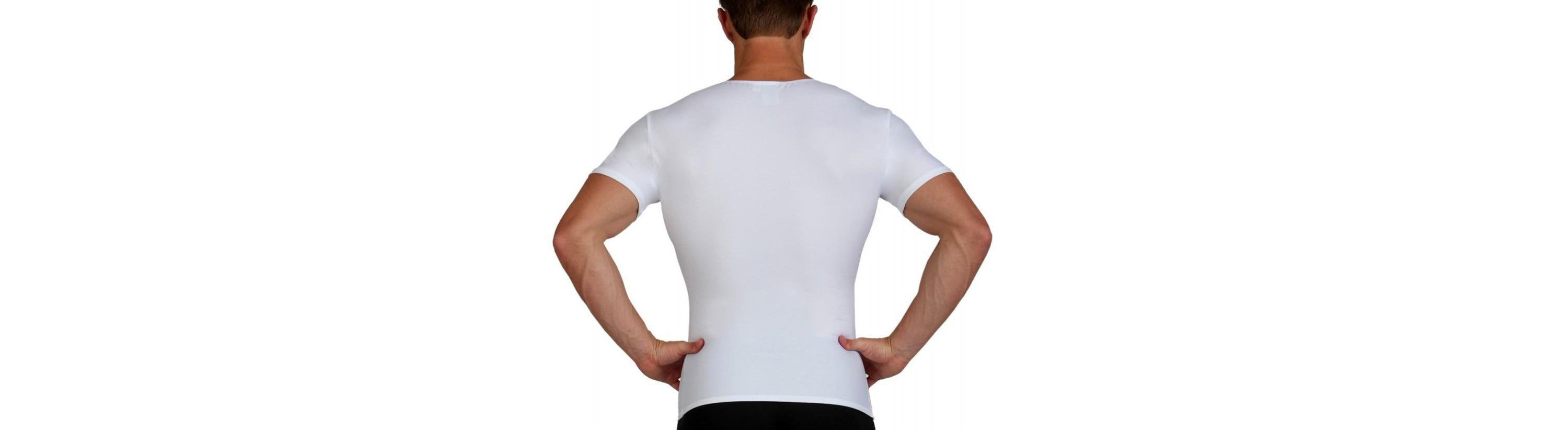Men Side Zip Short Sleeve V-Neck