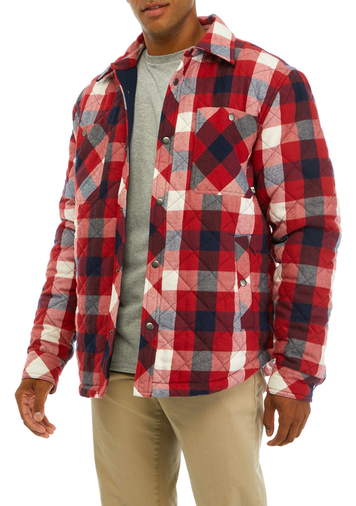 Quilted Puffer Shirt Jacket