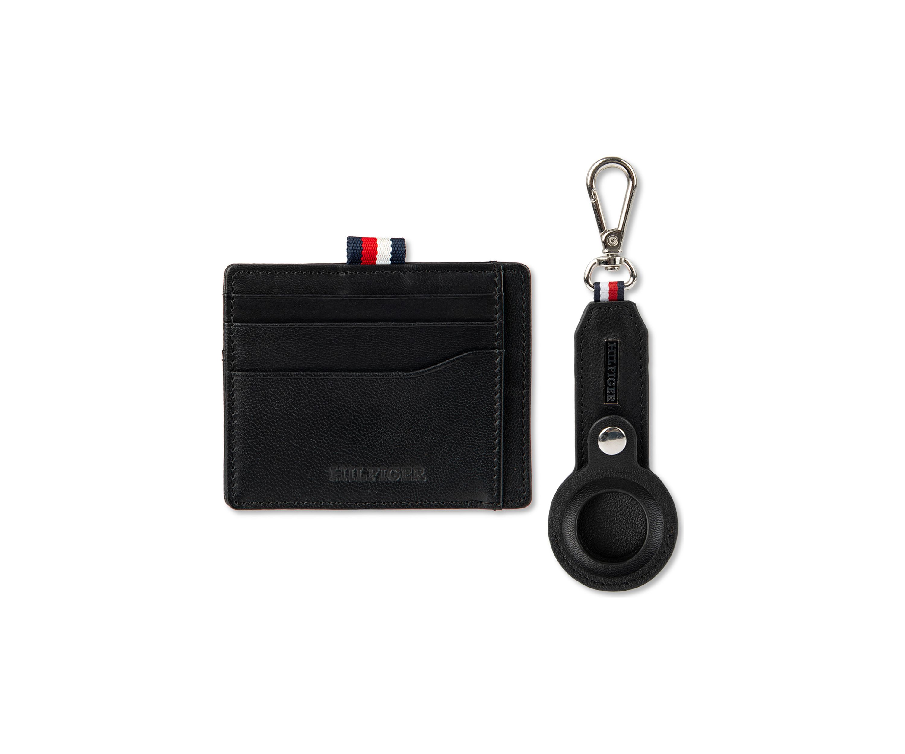 Card Case Wallet with Airtag Key Fob Pocket