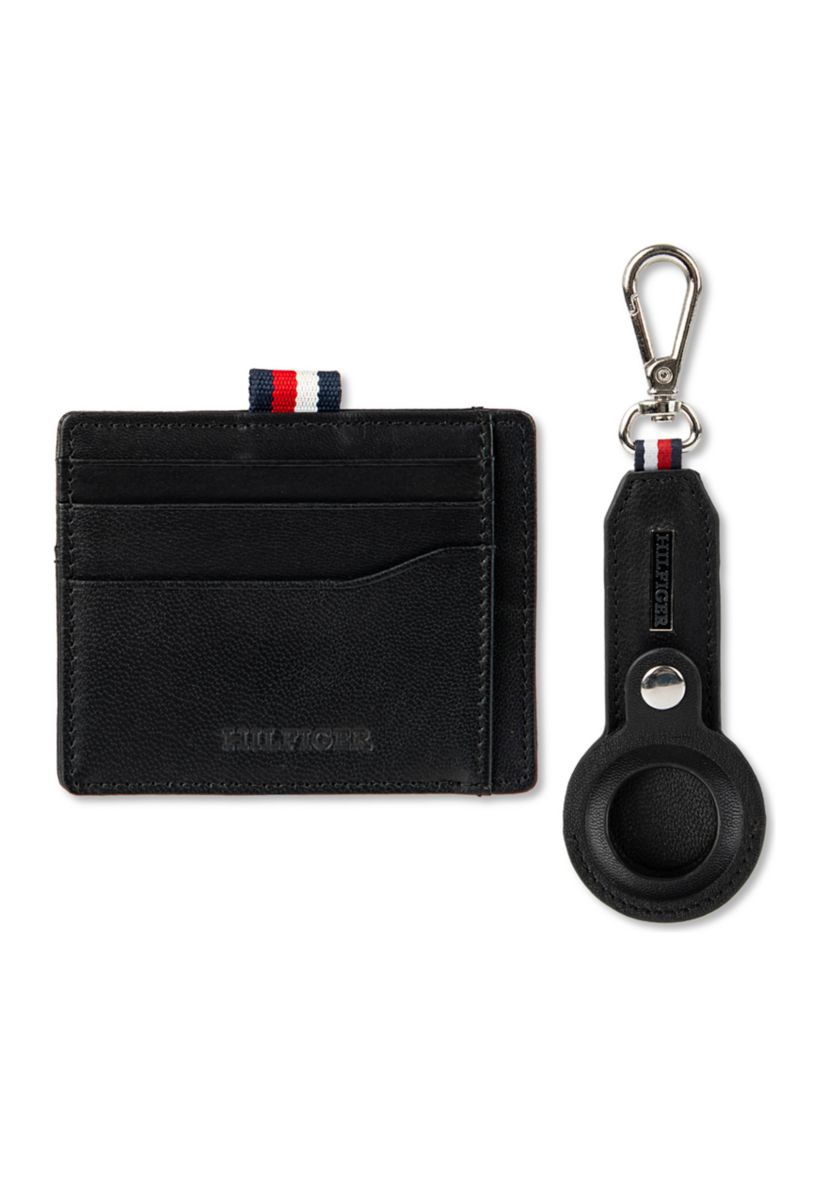 Card Case Wallet with Airtag Key Fob Pocket