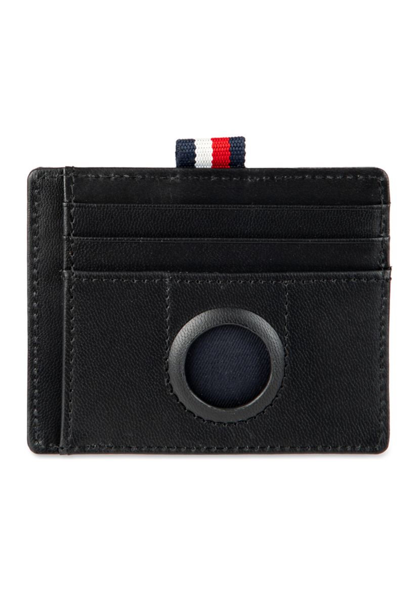 Card Case Wallet with Airtag Key Fob Pocket
