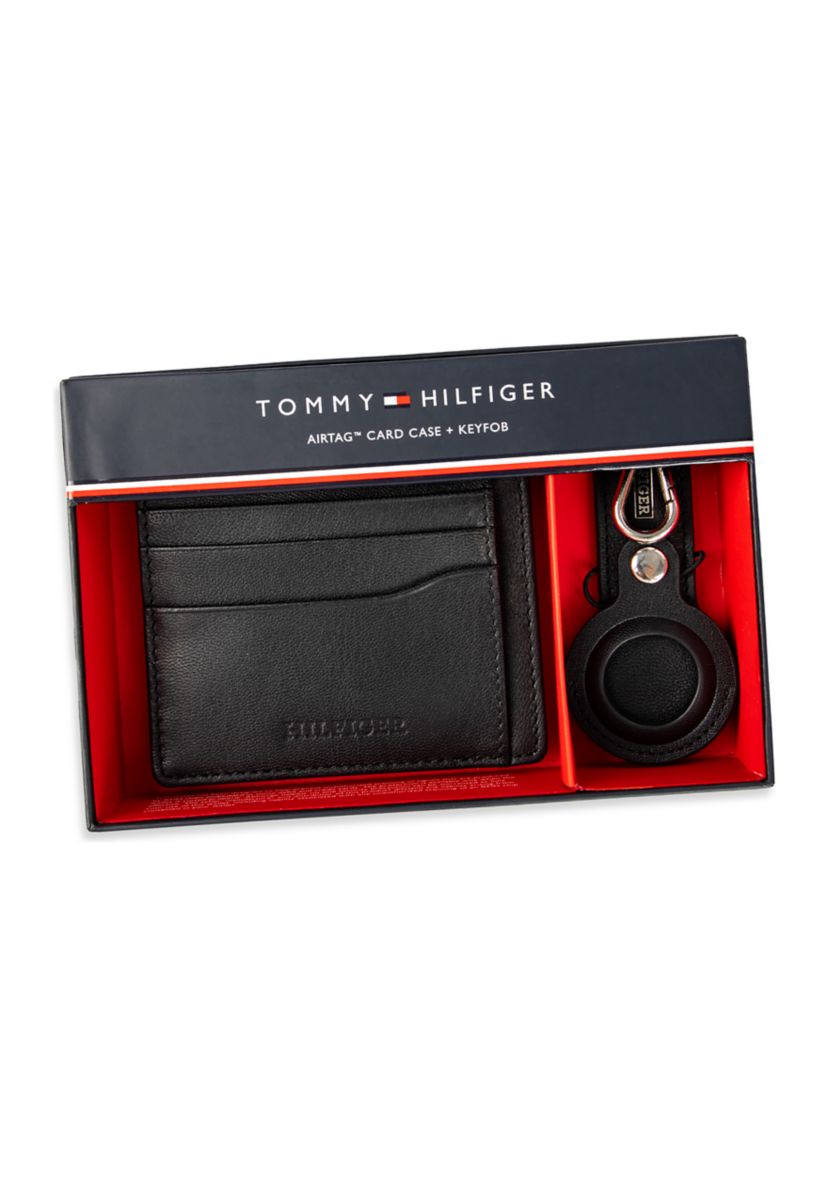 Card Case Wallet with Airtag Key Fob Pocket