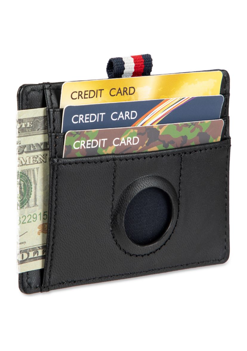 Card Case Wallet with Airtag Key Fob Pocket