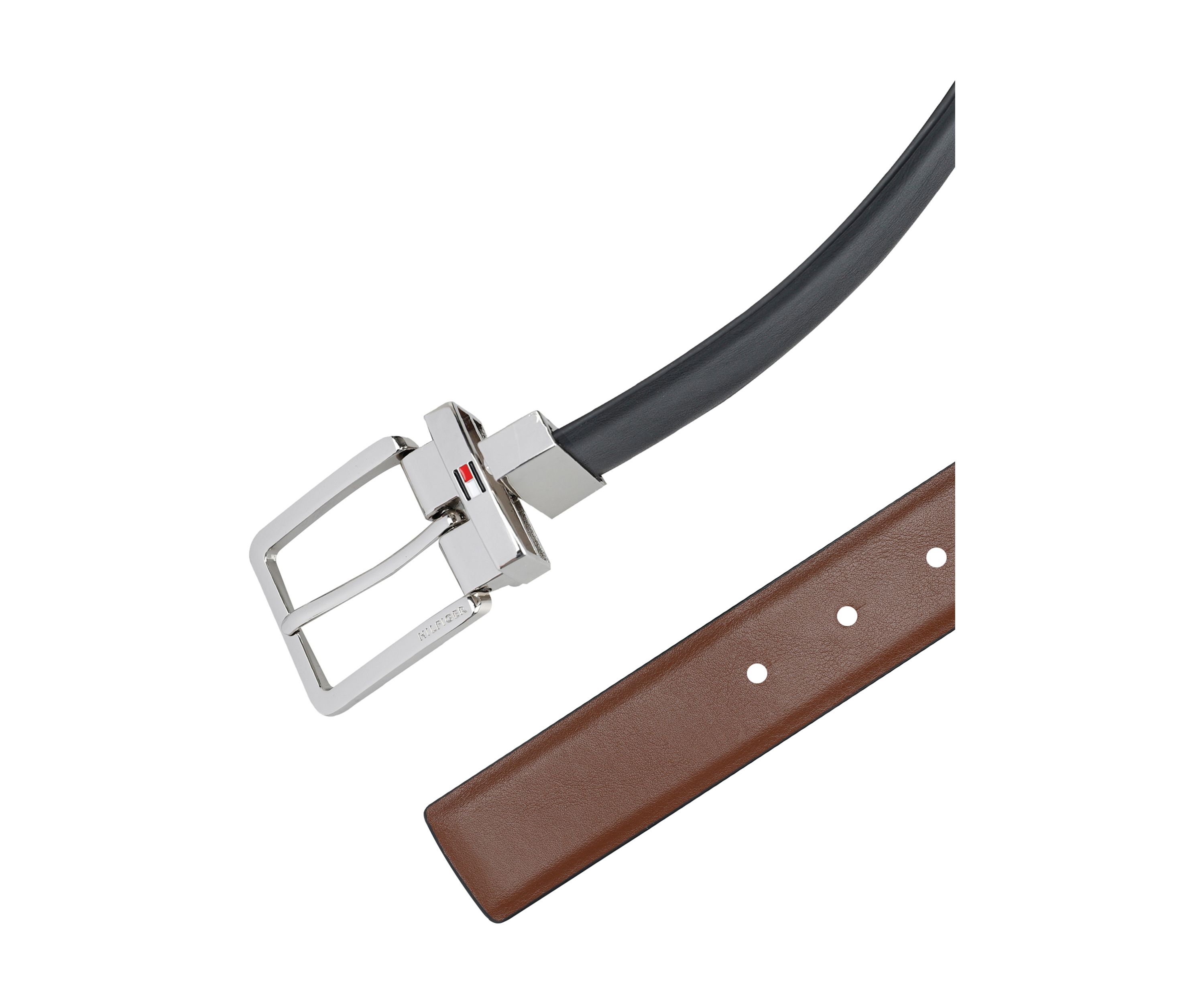 Reversible Leather Belt Strap with 2 Interchangeable Buckles Boxed Set