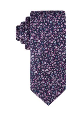 Tommy Hilfiger Men's Floral Botanical Regular Width Necktie, Pink