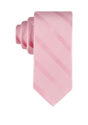 Tommy Hilfiger Men's Tonal Textured Stripe Regular Width Necktie, Pink