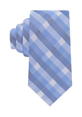 Tommy Hilfiger Men's Holden Seasonal Check Tie, Light Blue