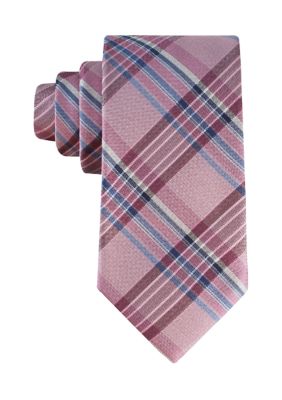 Tommy Hilfiger Men's Banks Plaid Tie, Pink