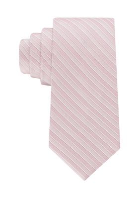 Calvin Klein Men's Manzon Stripe Pattern Tie, Pink