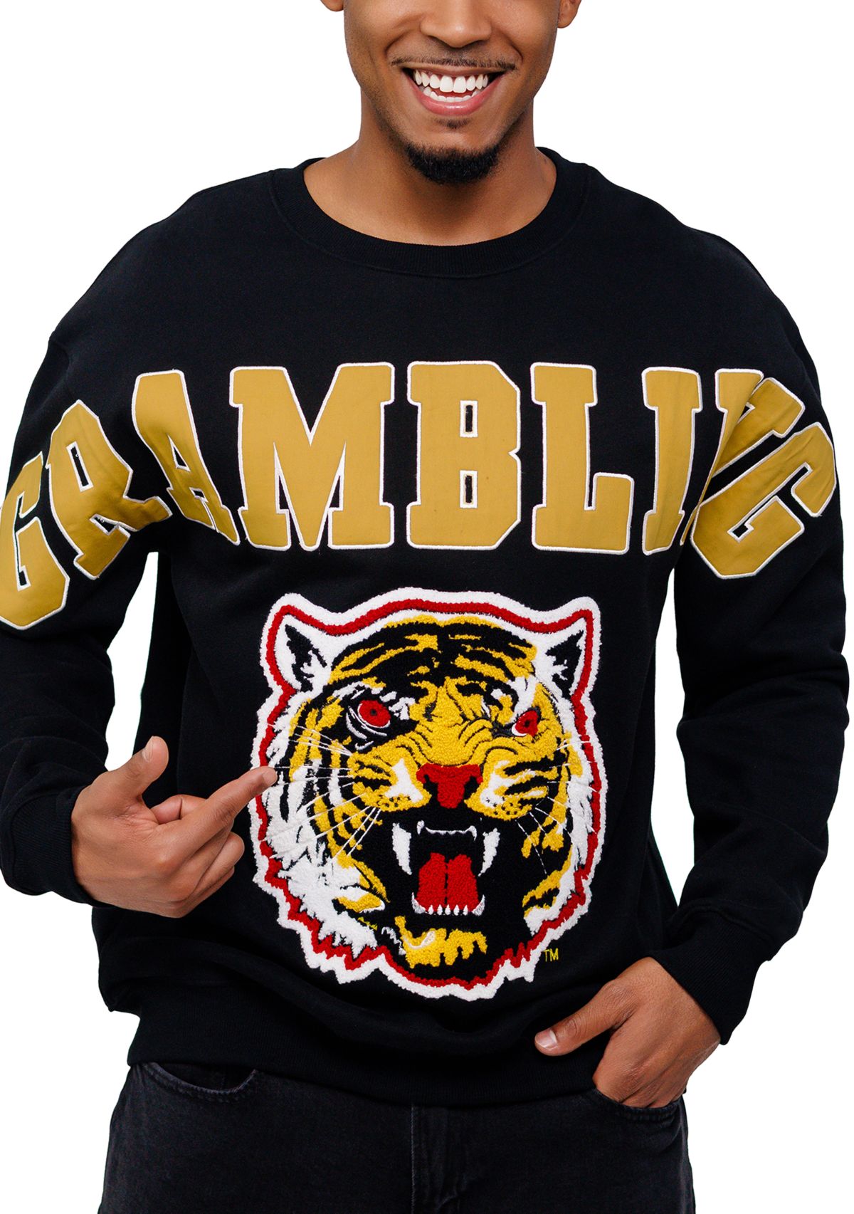 NCAA Grambling State Tigers Graphic Crew Sweatshirt