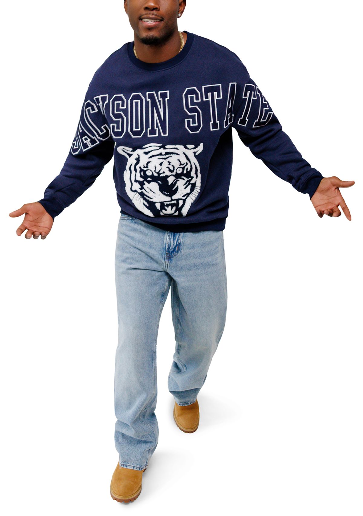NCAA Jackson State Tigers Graphic Crew Sweatshirt