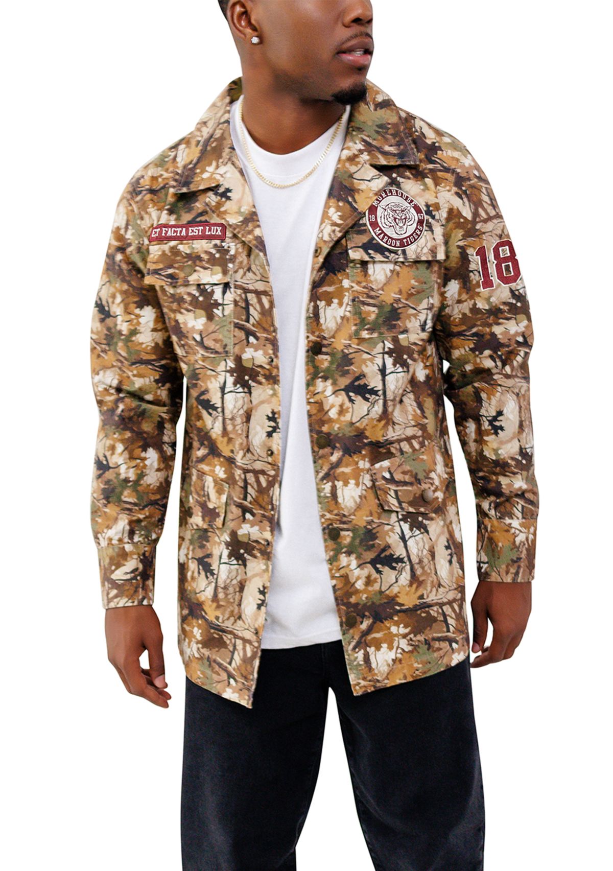 NCAA Morehouse Maroon Tigers Camo Field Jacket